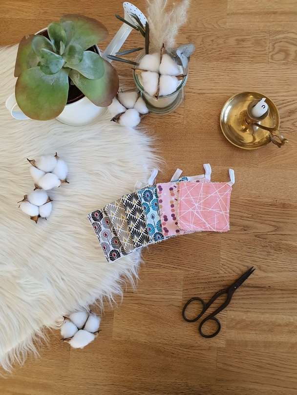 Petits gestes tendres – Lot de 6 lingettes lavables