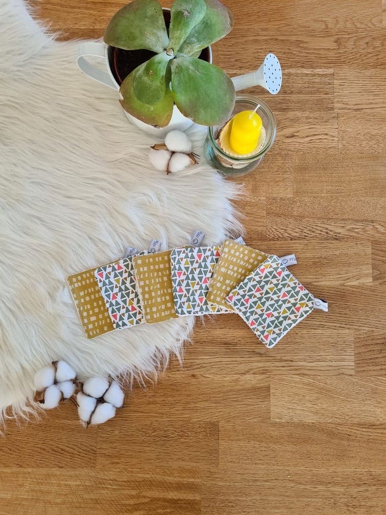 Petits gestes tendres – Lot de 6 lingettes lavables