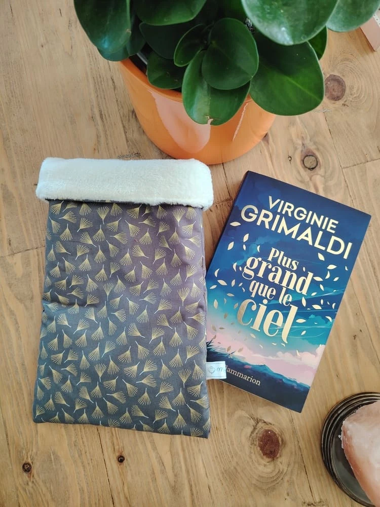 Pochette Muse lectrice pour livre broché - Réversible