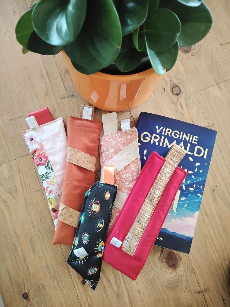 Marque-page textile - Muse de lecture