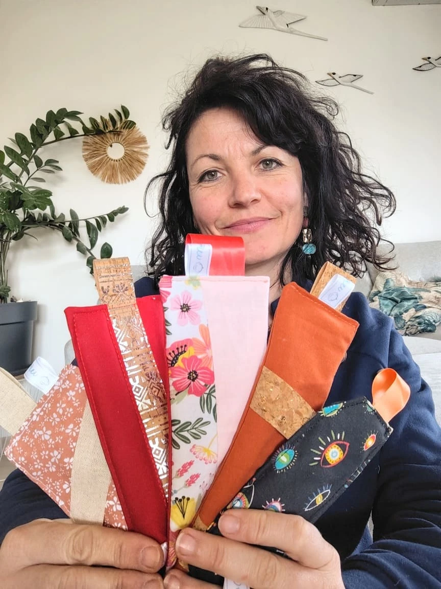 Marque-page textile - Muse de lecture